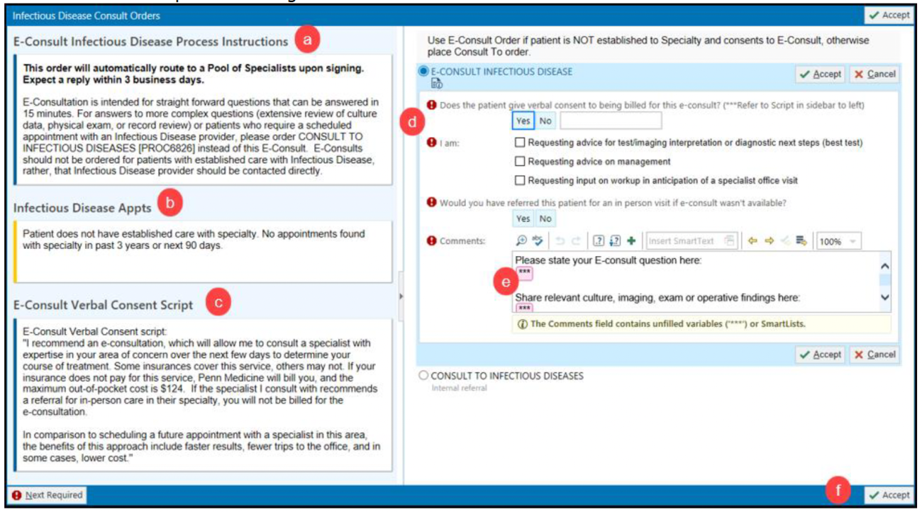 E-Consults Initiating Provider Workflow 5